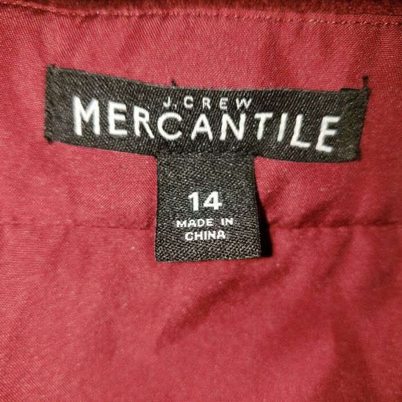 J. Crew Mercantile Cranberry Red Wool Straight Skirt Womens Size 14 - Picture 5 of 7